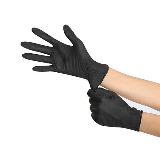 BLUZEN Black Extra Strength Disposable Nitrile Gloves Small - Food and Medical Grade Disposable Gloves - Rubber and Latex Free Gloves - For Surgical, Medical, Food Service, Kitchen, Mechanic, Cooking
