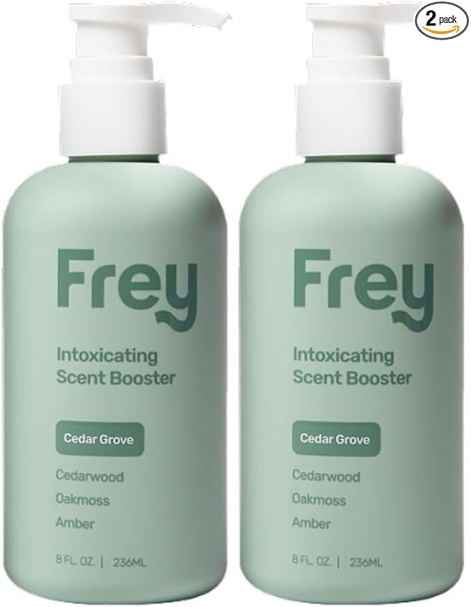 FREY In-Wash Laundry Scent Boosters - Fragrance Booster & Fabric Smell Deodorizer | Odor Eliminator for Fresh Scented Clothes (8 Fl (Pack of 2), Cedar Grove)