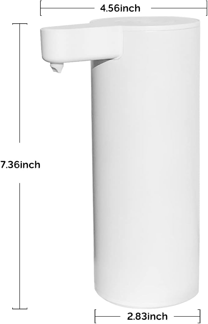 Automatic Soap Dispenser, Auto Touchless Hand Soap Dispenser White, IPX5 Waterproof Sanitizer Dispenser for Bathroom Countertop, 9oz/270ML (Battery Type)