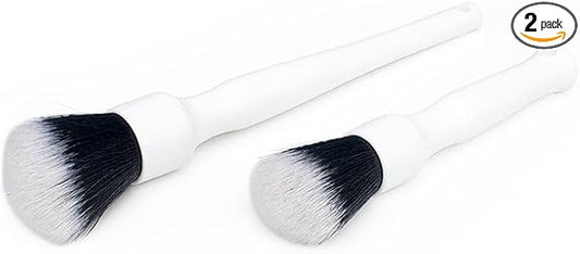 Detail Factory - Synthetic Detailing Brush Set - Ultra-Soft Interior Car Cleaning Brushes for, Screens, Emblems, & Tight Spaces - White