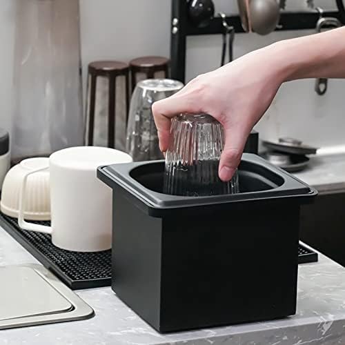Diydeg Pitcher Rinser, Stainless Steel Kitchen Sink Glass Rinser with Drain and Drip Tray, Countertop Automatic Cup Washer for Bar, Home, Cafe, Restaurant, Household & Commercial (Black) (Small)