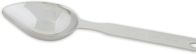 RSVP International Endurance Oval Measuring Scoop, 1/4 cup, Stainless Steel