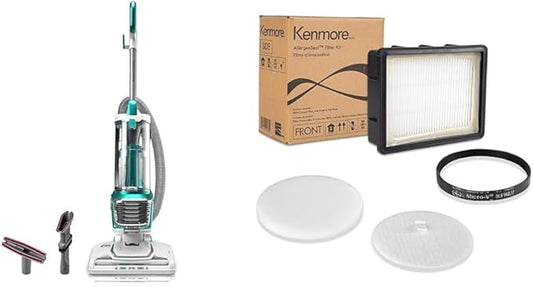 Kenmore DU2012 Bagless Upright Vacuum 2-Motor Power Suction Lightweight Carpet Cleaner K4010 Bagless Upright Vacuum HEPA Filter, Foam Filter, Felt Filter & Belt Replacement