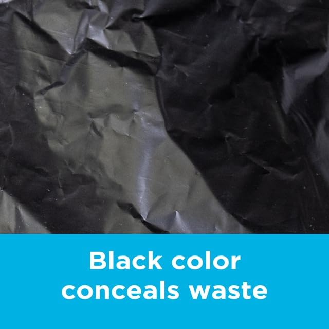 Highbar Select 250 Count, 40-45 Gallon Trash Bags, Heavy Duty Black Bags, Ideal for 39, 40, 42, 45 Gallon