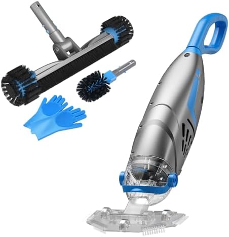 Cordless Pool Vacuum & 3-in-1 Basic Pool Cleaning Kit Bundle