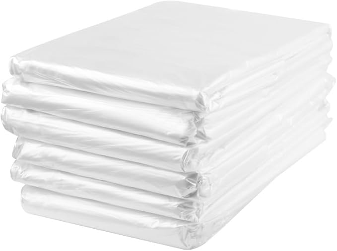 Heavy-Duty Trash Bags, 53-59 Gallon, 51 x 59 Inch, 50 Count Flat-opening garbage bags, Industrial Strength for Construction, Kitchen, Restaurant.Thickened garbage bags,130cm x 150cm