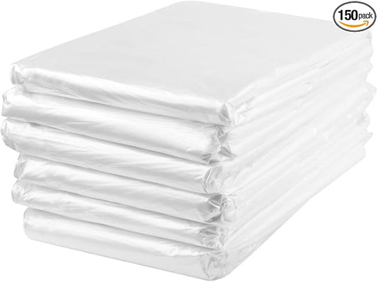 Heavy-Duty Trash Bags, 45-50 Gallon, 100cm x 120cm, 150 Count Flat-opening garbage bags, Industrial Strength for Construction, Kitchen, Restaurant.Thickened garbage bags,39 x 46 Inch,