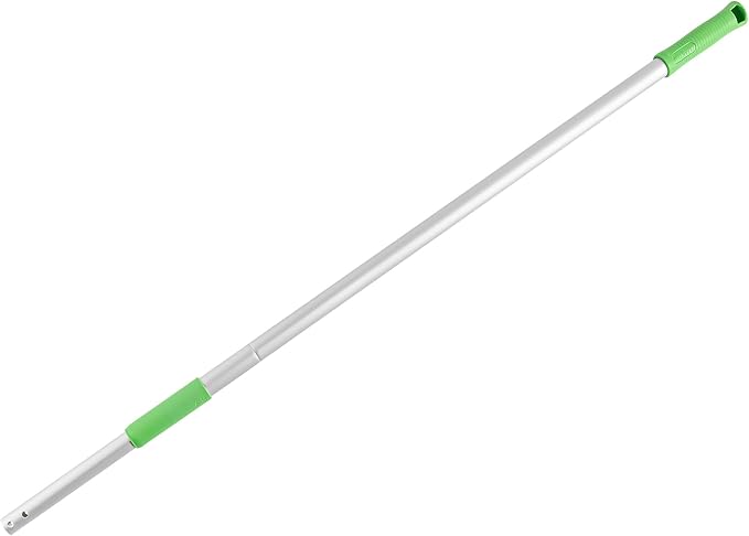Restaurantware Telescopic Mop Handle - 60-Inch Aluminum Adjustable Heavy-Duty Cleaning Tool With Ergonomic Grip - Green