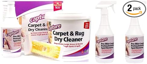 Capture Carpet Total Care Kit 400 & Pre-Mist Soil Release for Carpet Dry Cleaner, Carpet Cleaning Pre Spray (2 Pack) - Bundle