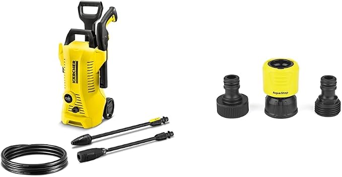 Kärcher 1700 PSI K 2 Electric Pressure Washer Bundle with 2 Spray Wands, 26' Hose and Garden Hose Adapter Kit