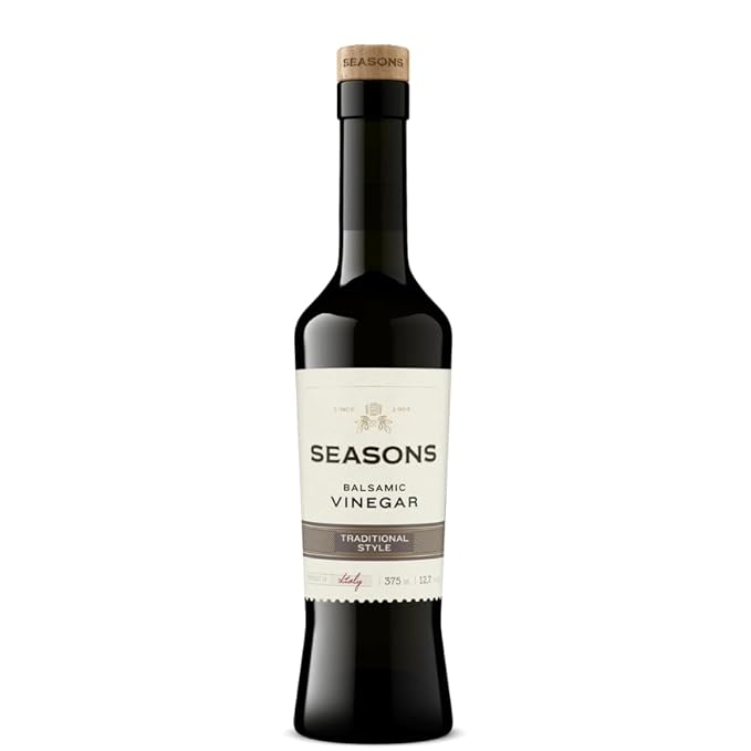 Seasons 18-Year Aged Traditional Balsamic Vinegar – Rich & Velvety Italian Balsamic, Perfect for Drizzling, Marinades, and Gourmet Cooking (375ml)