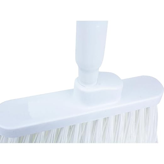 SPARTA 41083EC24 Plastic Color Coded Broom, Unflagged Bristles, Long Broom With Angled Head For Small Debris Cleaning, 56 Inches, Orange, (Pack of 12)