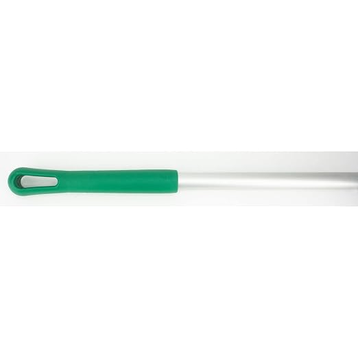 SPARTA Aluminum Broom and Mop Handle Replacement with Acme Threaded Tip for Environments with Harsh Cleaning Agents, Aluminum, 71 Inches, Green, (Pack of 12)