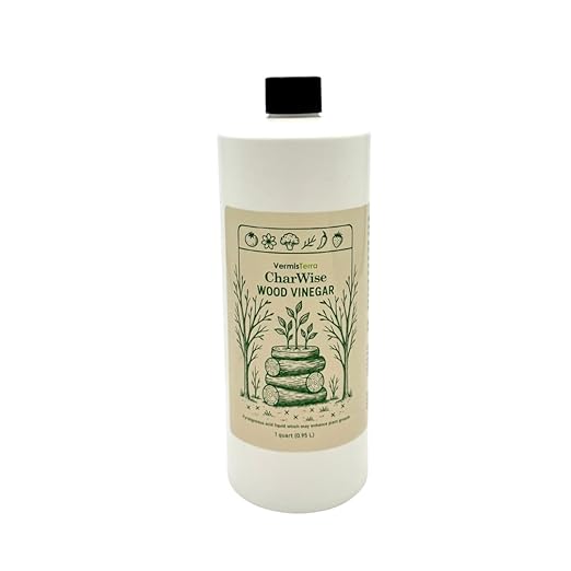 VermisTerra CharWise - 32 oz Wood Vinegar Biostimulant - Seed Germination, Enriches Soil, Growth Enhancer, Combats Odor, Animal Care - pyroligneous Acid, Natural byproduct of biochar