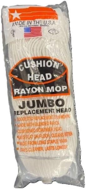 Jumbo Rayon Replacement Mop Head 4-Pack