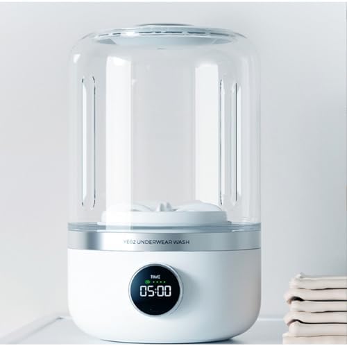 Mini Washing Machine,10W Portable Washer, Silent Powerful Compact Washer for Underwear, Socks, Baby Clothes, Travel, Camping RV, Type C Charging One Button Operation