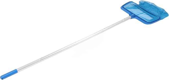 Pool Skimmer Net Pole, Fine Mesh Leaf Skimmer Net for Swimming Pools, Hot Tubs, Spas and Fountains, Nylon Mesh with Poles for Quick