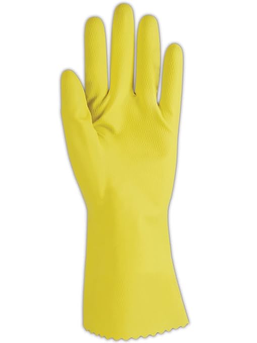 MAGID ComfortFlex 15 Mil Flock-Lined Latex Cleaning Gloves, 144 Pairs, 626