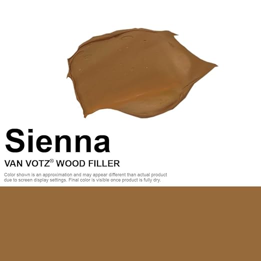 Waterproof Wood Filler [Half-Pint, Sienna] - Exterior Grade Wood Repair in 18 Paintable and Stainable Colors. Strong Adhesion and Durability for Outdoor Wood in All Weather Conditions.
