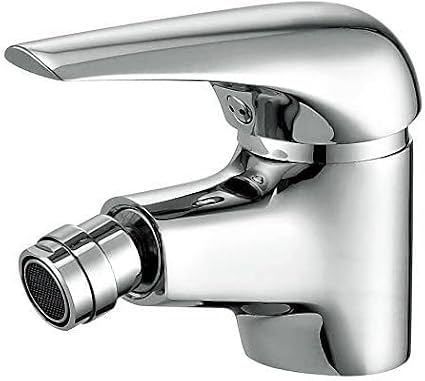 Bidet Faucet with Single Hole-Solid Brass Ceramic Valve Bidet Toilet Attachment for Hot and Cold Water (Chrome)