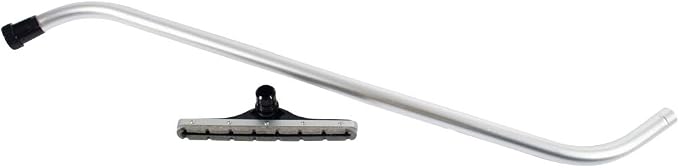 Cen-Tec Systems 94863 Commercial Scalloped Felt Hard Floor Vacuum Attachment with 1-Piece S-Wand, Aluminum