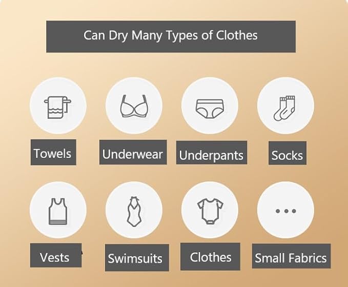 Clothes Dryer Portable Mini Dryer Suitable for Quick Drying Clothes While Traveling, at Home, or in Hotels
