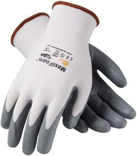 PIP 34-800/L MaxiFoam G-Tek Premium Nitrile Foam Coated Gloves LARGE (12 Pair)