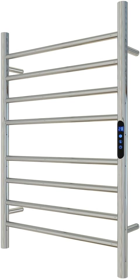 KWW Heated Towel Rack, Remote Control with APP Tuya, Towel Warmer with Timer, Wall Mounted Hot Towel Warmer for Bathroom (Polished, 7Bars)