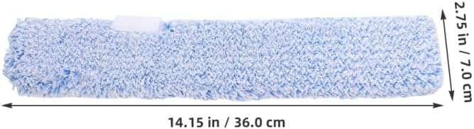 Ipetboom Replacement Window Scrubber Pads 4 Pack Reusable Microfiber Window Cleaner Refills for Bathroom Mirrors Tabletops Glass Cleaning 14.17 X 2.75 X 1.57 in
