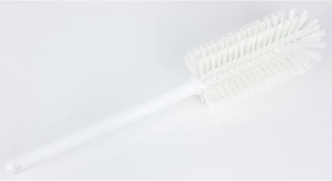 SPARTA Large Water Bottle Brush Ideal for Wide-Mouth Jars, Bottles and Tumblers, Dishwashing Tool with Handle for Home and Commercial Kitchens, Plastic, 16 Inches, White, (Pack of 4)