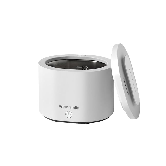PulsePro Ultrasonic Cleaner with UV Sanitizer, 42 kHz Professional Dental Device Cleaner, 200ml Tank for Aligners, Retainers, Night Guards, One-Touch Operation