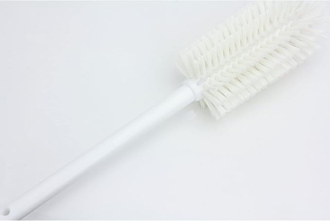 SPARTA Large Water Bottle Brush Ideal for Wide-Mouth Jars, Bottles and Tumblers, Dishwashing Tool with Handle for Home and Commercial Kitchens, Plastic, 16 Inches, White