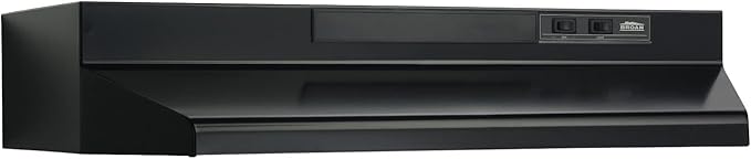 Broan-NuTone F403023 Exhaust Fan for Under Cabinet Two-Speed Four-Way Convertible Range Hood Insert with Light, 30-Inch, Black