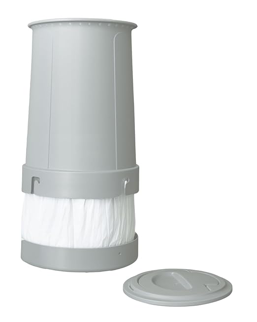 Toocan Trashcan - Nautical Gray -13 Gallon Trash Can with Removable Base & Lid – Patented Design, 40% More Space, Uses Standard Bags, Easy to Clean for Home or Office