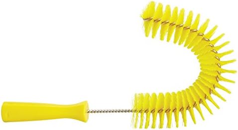 7 7/8 in W Hook Brush, Medium, 5 1/4 in L Handle, 15 1/2 in L Brush, Yellow, Polypropylene - 1 Each
