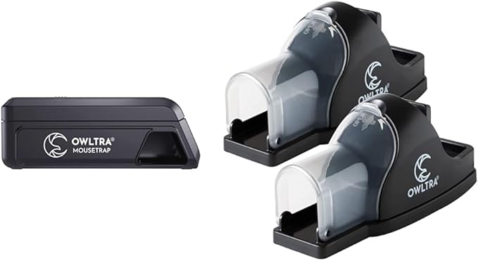 OWLTRA Electric Mouse Trap & Tunnel Snap Trap, Instant Kill Rodent Zapper & Non-Toxic Humane Mouse Trap