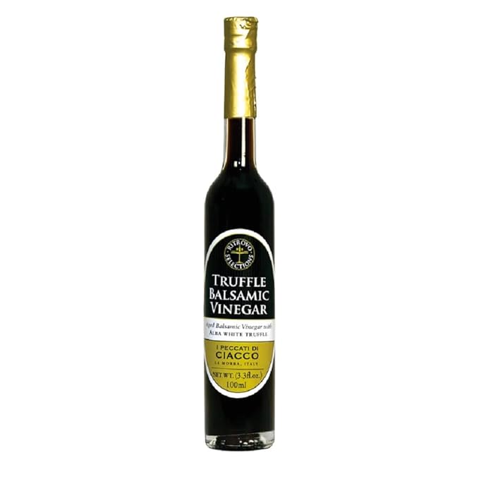 Ritrovo Selections Truffle Balsamic Vinegar - I Peccati di Ciacco Aged Balsamic Vinegar with Italian White Truffle, 100ml (3.3fl.oz)