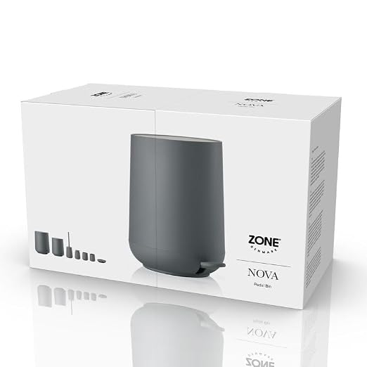 Zone Denmark Modern Elegance Nova Bathroom Bin, Cosmetic Bin, and Waste Bin - Sleek Design for Stylish Bathrooms and Efficient Waste Management
