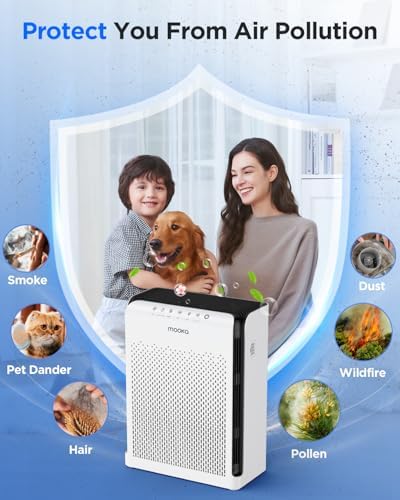 M200L Air Purifiers for Home Large Room 2200ft² + KJ067L Air Purifiers for Bedroom