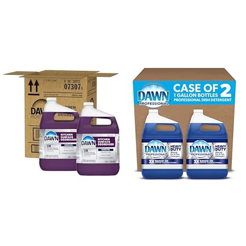 P&G PROFESSIONAL Cleaning Bundle with DAWN Kitchen Surface Degreaser - 1 GAL (Case of 2) + Dawn Professional Heavy Duty Manual Pot and Pan Dish Soap Detergent, 1 Gallon (Case of 2)