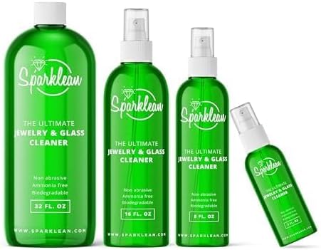 SPARKLEAN Jewelry Cleaner Spray 2oz · Pocket + TSA Travel Ring Cleaner · Safe on Gold, Silver, Diamond, Pearl · Anti-Fog Eyeglass + Lens Spray · Ammonia-Free pH-Balanced · Made in USA Since 2000