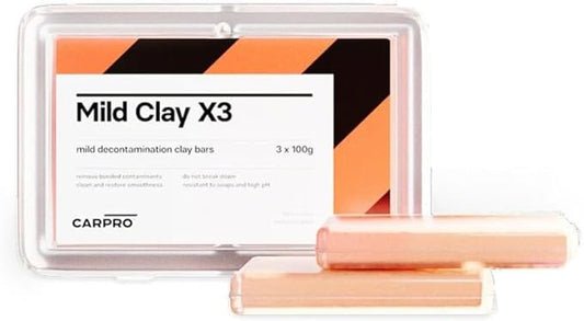 CARPRO Mild Car Clay Bar: Auto Detailing Magic Clay Bar Cleaner Car Wash Bars for Ceramic Coating Prep, Fiberglass, Chrome, Glass & Clear Coated Painted Surfaces - 100g (3 Pack)