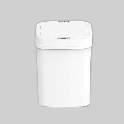 DZT-12-5S Smart Motion Sensor Trash Can 10.3 * 7.8 * 14.1inch | 0.3s Fast Opening, Auto Close & Touch-Free Operation for Home and Office (White)