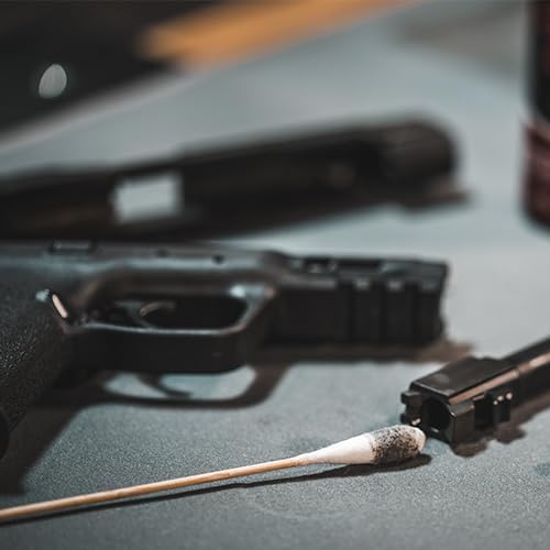 Tipton Power Swabs .22 Caliber - 250 Count with Cotton Construction and Bamboo Handle for Mess-Free Firearm Cleaning