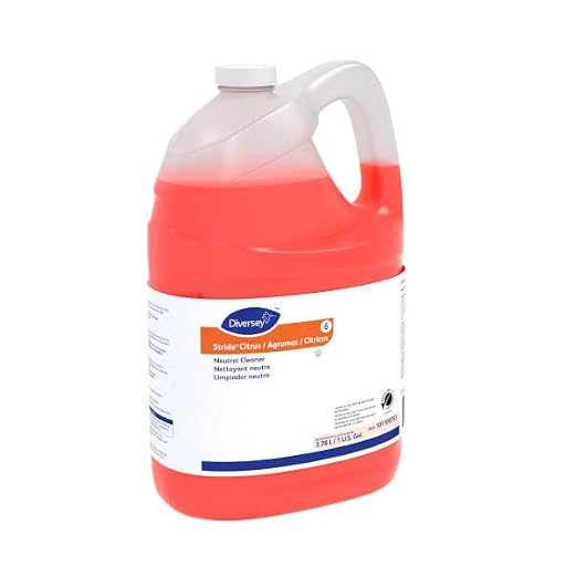 Diversey 101109753 Stride Citrus Neutral Cleaner, Commercial Floor Cleaner, Citrus Scent, Concentrate, 1-Gallon