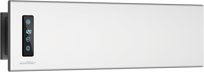 Hot Towel Warmer, Small Towel Warmer Rack Wall-Mounted, LED Control with Built-in Timer & Temperature, 17.7" x 5.1", Max 140°F, Plug-in, Fast Heating, Brushed Nickel