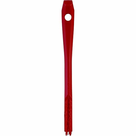 1/2 in W Detail Brush, Stiff, 5 1/2 in L Handle, 2 in L Brush, Red, Plastic, 8 in L Overall - 1 Each