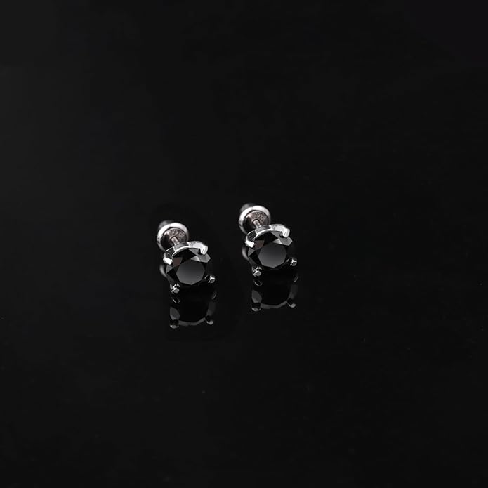 Moissanite Screw Back Earrings Studs - 0.2CT-4CT Moissanite Earrings for Women 925 Sterling Silver Piercing Real Colorful Moissan Hypoallergenic Jewelry Ear Stud Gifts
