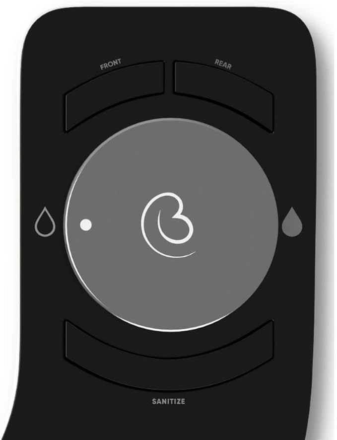 Revolution Plus (Warm Water). Bidet Attachment for toilet. Luxury design, Bidet sprayer for toilet, non electric, dual nozzle, feminine wash, self cleaning. Black Tokyo Platinum.