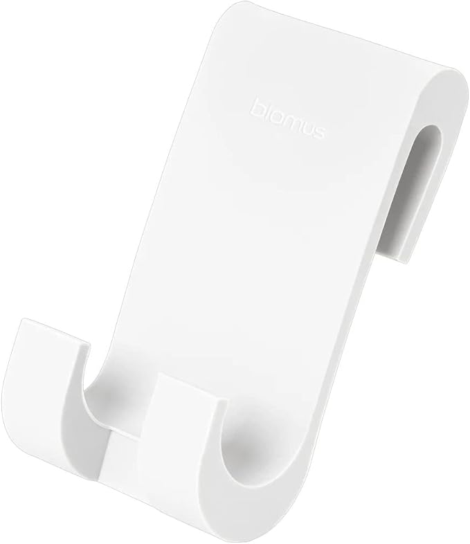 blomus VIPO Shower Squeegee with Holder, 24 cm Wide, Silicone Squeegee for Shower, Bathroom, Window Squeegee, Windscreen Squeegee, White
